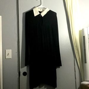 Black and white Collared Dress